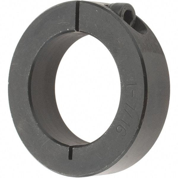 Value Collection - 1-7/16" Bore, Steel, One Piece Clamp Collar - 2-1/4" Outside Diam, 9/16" Wide - Industrial Tool & Supply