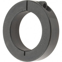 Value Collection - 1-7/16" Bore, Steel, One Piece Clamp Collar - 2-1/4" Outside Diam, 9/16" Wide - Industrial Tool & Supply