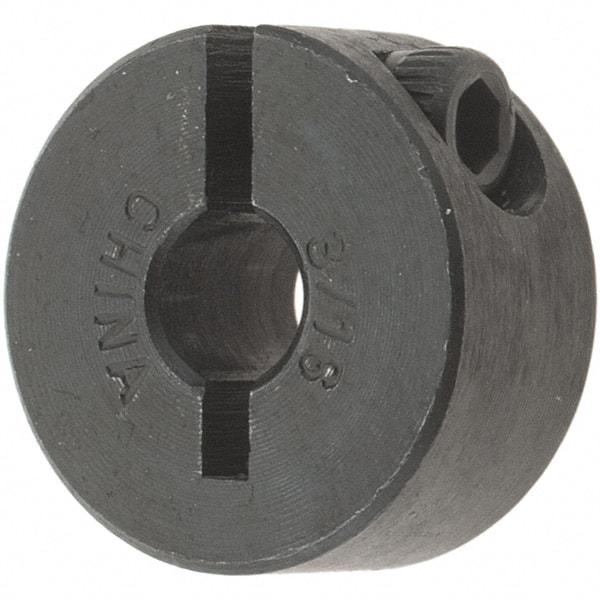 Value Collection - 3/16" Bore, Steel, One Piece Clamp Collar - 11/16" Outside Diam, 5/16" Wide - Industrial Tool & Supply