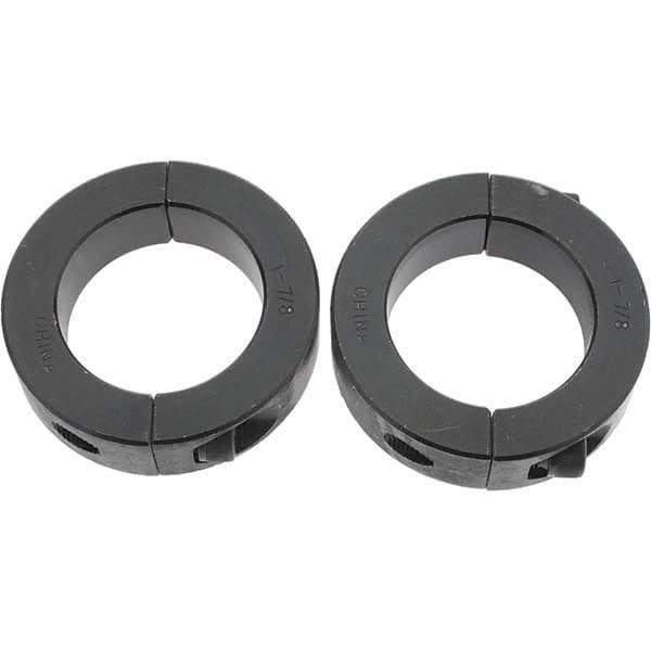 Value Collection - 1-7/8" Bore, Steel, Two Piece Two Piece Split Shaft Collar - 2-7/8" Outside Diam, 11/16" Wide - Industrial Tool & Supply