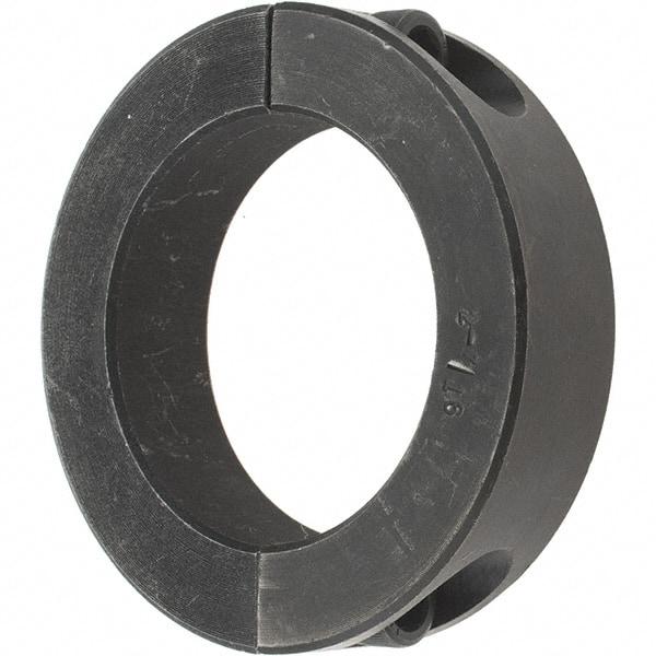 Value Collection - 2-1/16" Bore, Steel, Two Piece Two Piece Split Shaft Collar - 3-1/4" Outside Diam, 3/4" Wide - Industrial Tool & Supply