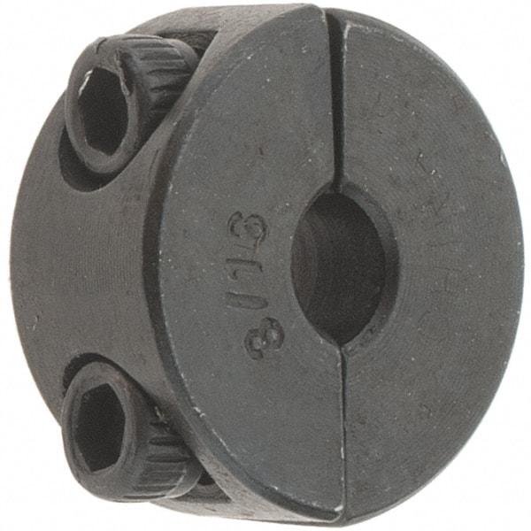 Value Collection - 3/16" Bore, Steel, Two Piece Shaft Collar - 11/16" Outside Diam, 5/16" Wide - Industrial Tool & Supply