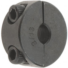 Value Collection - 3/16" Bore, Steel, Two Piece Shaft Collar - 11/16" Outside Diam, 5/16" Wide - Industrial Tool & Supply
