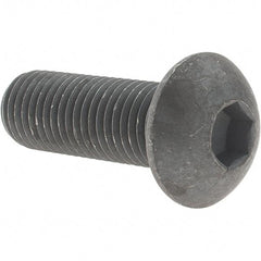 Value Collection - M16x2.00 Metric Coarse Hex Socket Drive, Button Screw - Grade 12.9 Alloy Steel, Black Oxide Finish, Fully Threaded, 45mm Length Under Head - Industrial Tool & Supply
