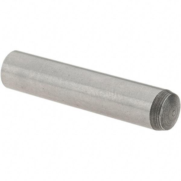 Value Collection - 6mm Diam x 30mm Pin Length Grade 8 Alloy Steel Precision Dowel Pin - Bright Finish, 1 Rounded End - Industrial Tool & Supply