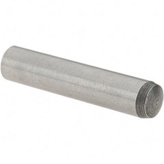 Value Collection - 6mm Diam x 30mm Pin Length Grade 8 Alloy Steel Precision Dowel Pin - Bright Finish, 1 Rounded End - Industrial Tool & Supply