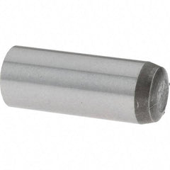 Value Collection - 6mm Diam x 16mm Pin Length Grade 8 Alloy Steel Precision Dowel Pin - Bright Finish, 1 Rounded End - Industrial Tool & Supply