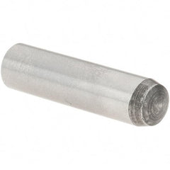 Value Collection - 6mm Diam x 24mm Pin Length Grade 8 Alloy Steel Precision Dowel Pin - Bright Finish, 1 Rounded End - Industrial Tool & Supply