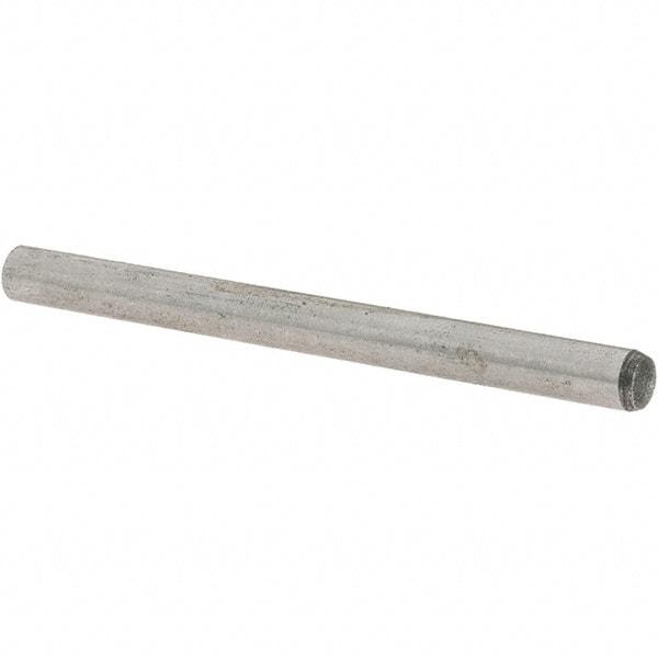 Value Collection - 4mm Diam x 50mm Pin Length Grade 8 Steel Precision Dowel Pin - Bright Finish, 1 Rounded End - Industrial Tool & Supply