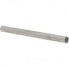 Value Collection - 4mm Diam x 50mm Pin Length Grade 8 Steel Precision Dowel Pin - Bright Finish, 1 Rounded End - Industrial Tool & Supply