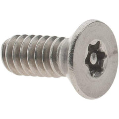 Value Collection - #10-24 UNC Pin In Torx Drive, Flat Screw - Grade 18-8 Stainless Steel, Uncoated, 1/2" OAL - Industrial Tool & Supply