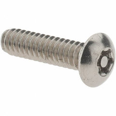 Value Collection - #10-24 UNC Pin In Torx Drive, Button Screw - Grade 18-8 Stainless Steel, Uncoated, 3/4" Length Under Head - Industrial Tool & Supply