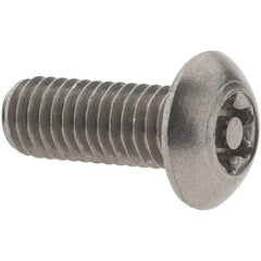 Value Collection - #10-32 UNF Pin In Torx Drive, Button Screw - Grade 18-8 Stainless Steel, Uncoated, 1/2" Length Under Head - Industrial Tool & Supply
