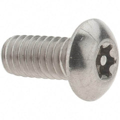 Value Collection - #8-32 UNC Pin In Torx Drive, Button Screw - Grade 18-8 Stainless Steel, Uncoated, 3/8" Length Under Head - Industrial Tool & Supply