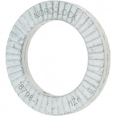 Value Collection - 0.7677" OD, Zinc Flake, Wedge Lock Washer - Grade 2, 0.5039 to 0.5197" ID - Industrial Tool & Supply