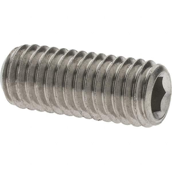 Value Collection - M8x1.25 Metric Coarse, 20mm OAL, Cup Point Set Screw - Grade 316 & Austenitic A4 Stainless Steel, 4mm Key - Industrial Tool & Supply