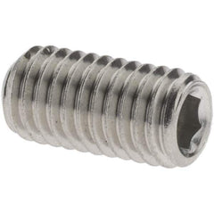 Value Collection - M8x1.25 Metric Coarse, 16mm OAL, Cup Point Set Screw - Grade 316 & Austenitic A4 Stainless Steel, 4mm Key - Industrial Tool & Supply