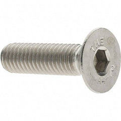 Value Collection - M8x1.25 Metric Coarse Hex Socket Drive, 90° Flat Screw - Grade 316 & Austenitic A4 Stainless Steel, Partially Threaded, 30mm OAL - Industrial Tool & Supply