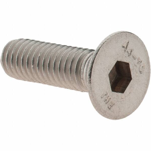 Value Collection - M6x1.00 Metric Coarse Hex Socket Drive, 90° Flat Screw - Grade 316 & Austenitic A4 Stainless Steel, Partially Threaded, 20mm OAL - Industrial Tool & Supply