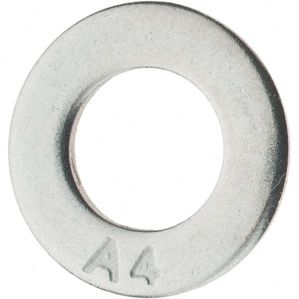 Value Collection - M8 Screw, Grade 316 Stainless Steel Standard Flat Washer - 8.4mm ID x 16mm OD, Plain Finish - Industrial Tool & Supply