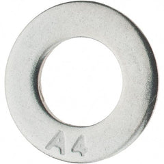 Value Collection - M8 Screw, Grade 316 Stainless Steel Standard Flat Washer - 8.4mm ID x 16mm OD, Plain Finish - Industrial Tool & Supply