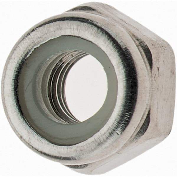 Value Collection - M3x0.50 Metric Coarse 316 & Austenitic Grade A4 Hex Lock Nut with Nylon Insert - 4mm High, Uncoated - Industrial Tool & Supply