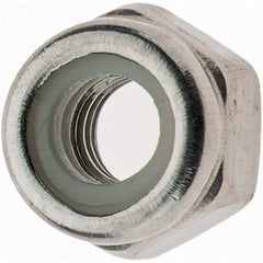 Value Collection - M3x0.50 Metric Coarse 316 & Austenitic Grade A4 Hex Lock Nut with Nylon Insert - 4mm High, Uncoated - Industrial Tool & Supply