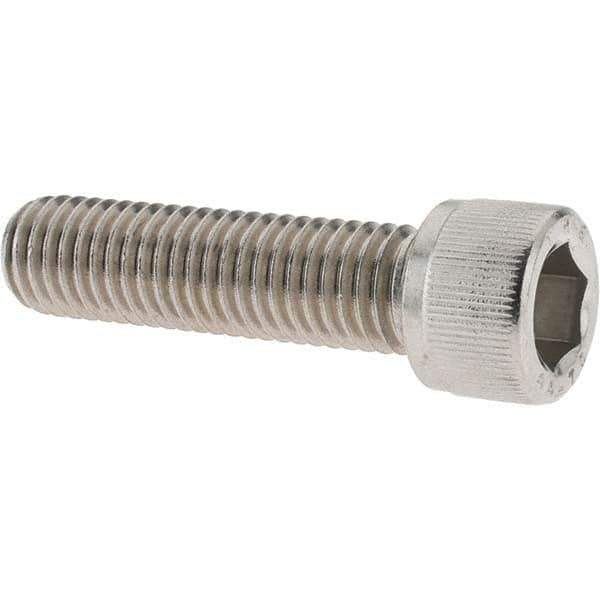 Value Collection - M12x1.75 Metric Coarse Hex Socket Drive, Socket Cap Screw - Grade 316 & Austenitic A4 Stainless Steel, Uncoated, Partially Threaded, 45mm Length Under Head - Industrial Tool & Supply