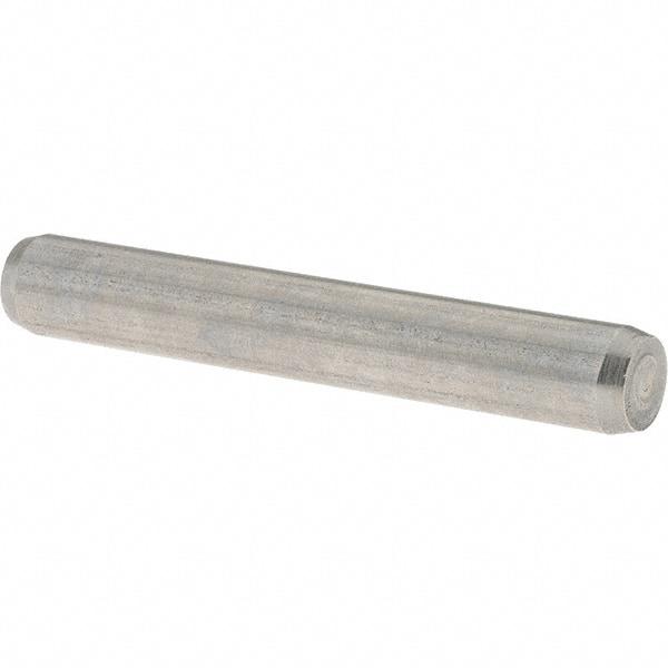 Value Collection - 6mm Diam x 40mm Pin Length 416 Stainless Steel Precision Dowel Pin - C 52-62 Hardness, 1 Beveled & 1 Rounded End - Industrial Tool & Supply