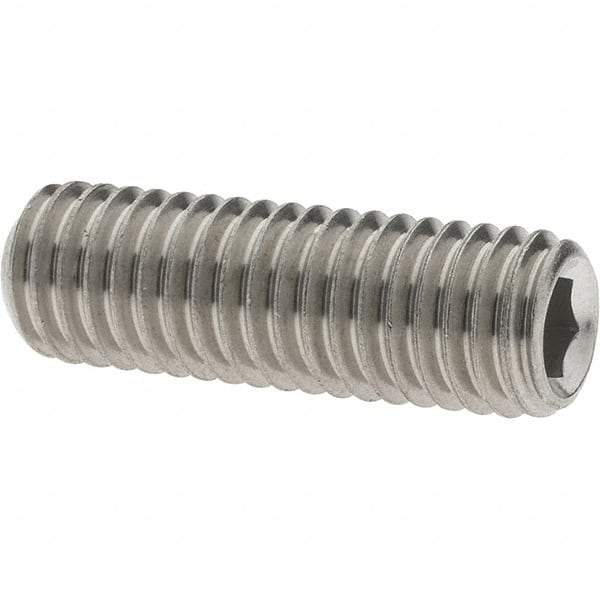 Value Collection - M8x1.25 Metric Coarse, 25mm OAL, Cup Point Set Screw - Grade 18-8 & Austenitic A2 Stainless Steel, 4mm Key - Industrial Tool & Supply