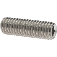 Value Collection - M8x1.25 Metric Coarse, 25mm OAL, Cup Point Set Screw - Grade 18-8 & Austenitic A2 Stainless Steel, 4mm Key - Industrial Tool & Supply