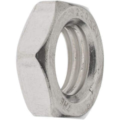 Value Collection - M16x2.00 Metric Coarse Stainless Steel Right Hand Hex Jam Nut - 24mm Across Flats, 8mm High, Uncoated - Industrial Tool & Supply