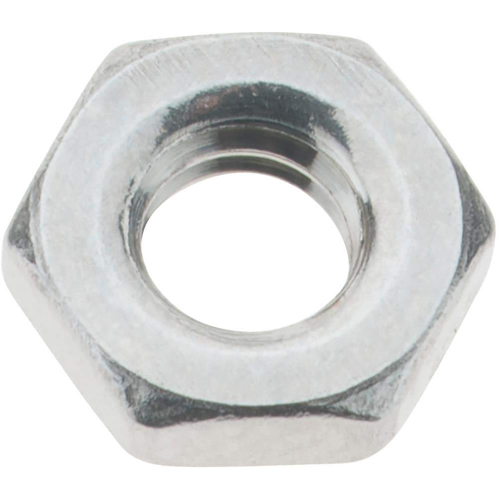 Value Collection - M4x0.70 Metric Coarse Stainless Steel Right Hand Hex Jam Nut - 7mm Across Flats, 2.2mm High, Uncoated - Industrial Tool & Supply