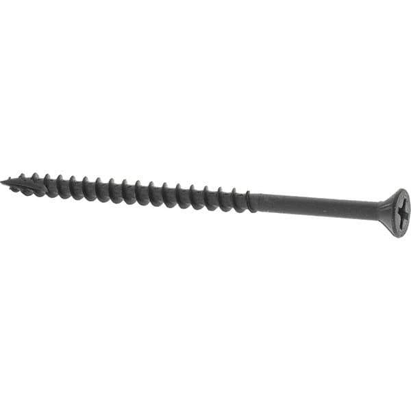 Buildex - #8, 3" OAL, Phillips Drive Flat Head, Steel Drywall Screws - Black Oxide Finish, Grade 2 - Industrial Tool & Supply