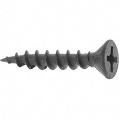 Buildex - #8, 1" OAL, Phillips Drive Flat Head, Steel Drywall Screws - Black Oxide Finish, Grade 2 - Industrial Tool & Supply