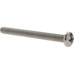 Value Collection - 1/4-20 UNC, 3" Length Under Head Phillips Drive Machine Screw - Pan Head, Grade 18-8 Stainless Steel, Uncoated, Without Washer - Industrial Tool & Supply