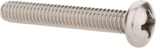 Value Collection - #12-24 UNC, 1-1/2" Length Under Head Phillips Drive Machine Screw - Pan Head, Grade 18-8 Stainless Steel, Uncoated, Without Washer - Industrial Tool & Supply