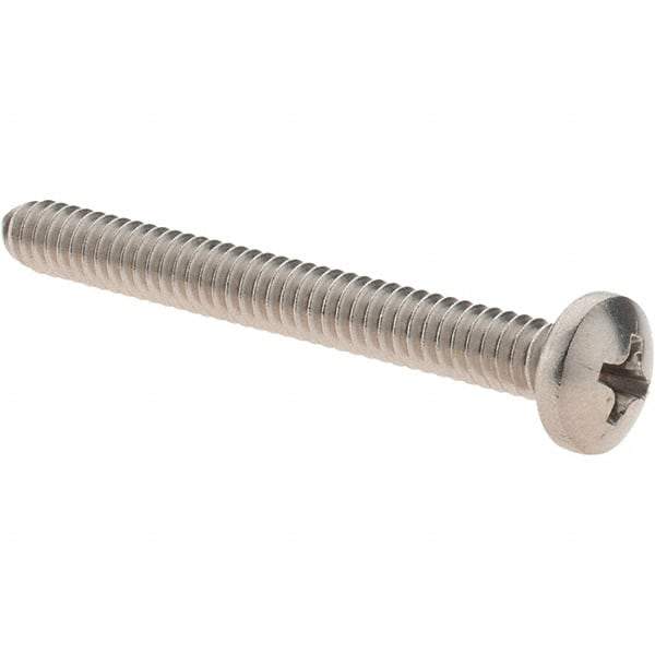 Value Collection - #10-24 UNC, 1-3/4" Length Under Head Phillips Drive Machine Screw - Pan Head, Grade 18-8 Stainless Steel, Uncoated, Without Washer - Industrial Tool & Supply