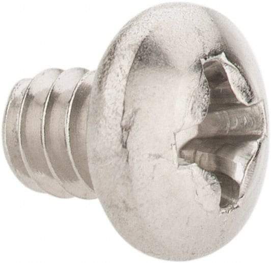 Value Collection - #6-32 UNC, 3/16" Length Under Head Phillips Drive Machine Screw - Pan Head, Grade 18-8 Stainless Steel, Uncoated, Without Washer - Industrial Tool & Supply