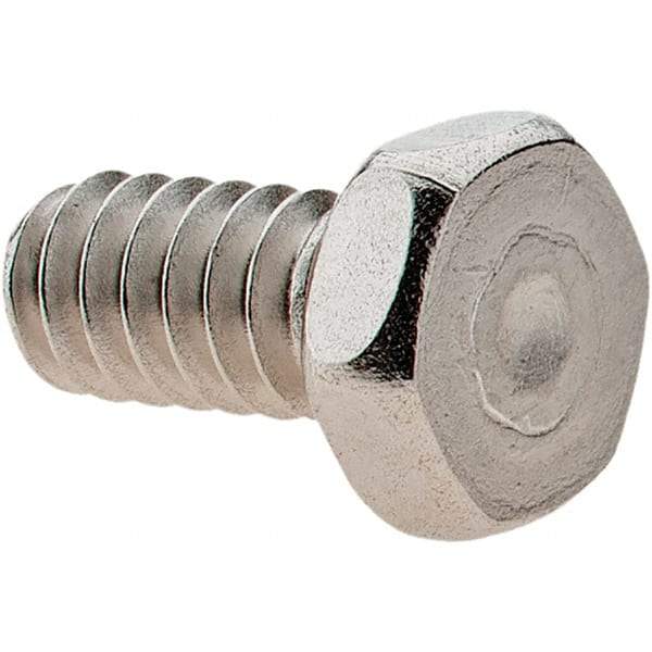 Value Collection - #10-24 UNC, 3/8" Length Under Head Hex Drive Machine Screw - Hex Head, Grade 18-8 Stainless Steel, Uncoated, Without Washer - Industrial Tool & Supply