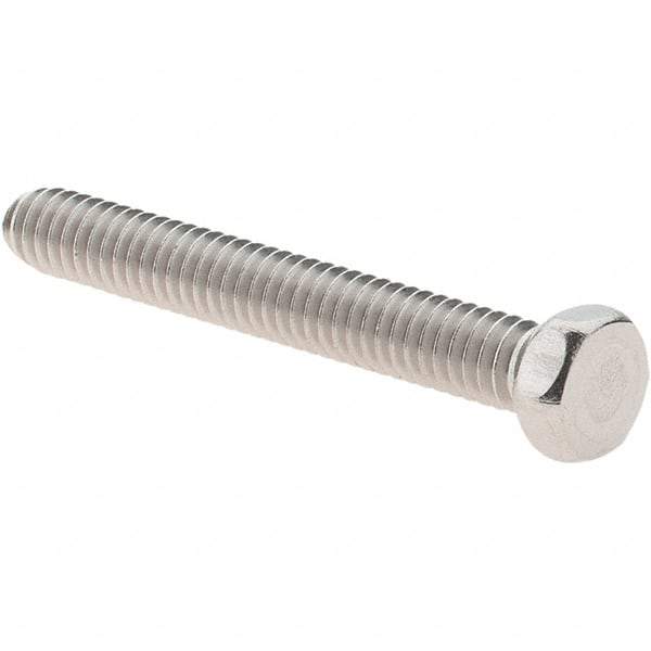Value Collection - #8-32 UNC, 1-1/4" Length Under Head Hex Drive Machine Screw - Hex Head, Grade 18-8 Stainless Steel, Uncoated, Without Washer - Industrial Tool & Supply