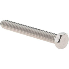Value Collection - #8-32 UNC, 1-1/4" Length Under Head Hex Drive Machine Screw - Hex Head, Grade 18-8 Stainless Steel, Uncoated, Without Washer - Industrial Tool & Supply