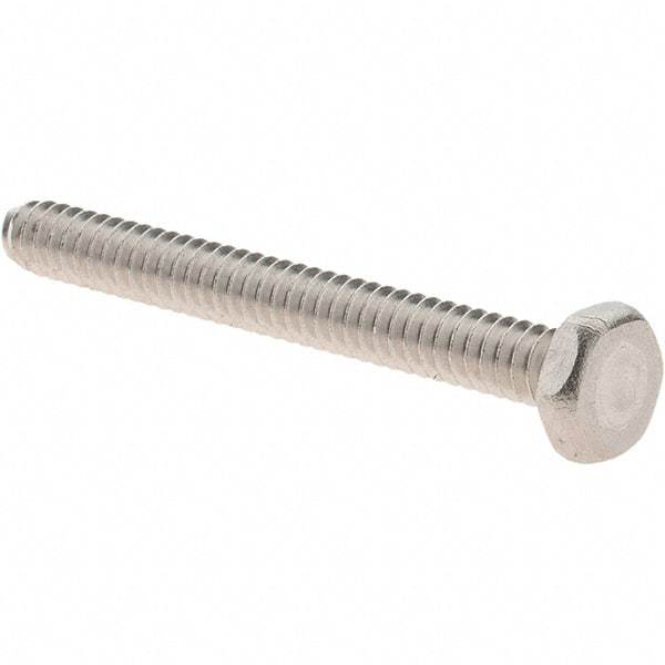 Value Collection - #6-32 UNC, 1-1/4" Length Under Head Hex Drive Machine Screw - Hex Head, Grade 18-8 Stainless Steel, Uncoated, Without Washer - Industrial Tool & Supply
