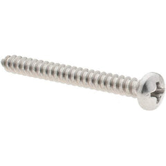 Value Collection - #8 Pan Head Phillips Sheet Metal Screw - Stainless Steel, 1-3/4" Length Under Head, Grade 18-8 - Industrial Tool & Supply