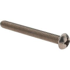 Value Collection - #12-24 UNC, 2" Length Under Head Phillips Drive Machine Screw - Round Head, Grade 18-8 Stainless Steel, Uncoated, Without Washer - Industrial Tool & Supply
