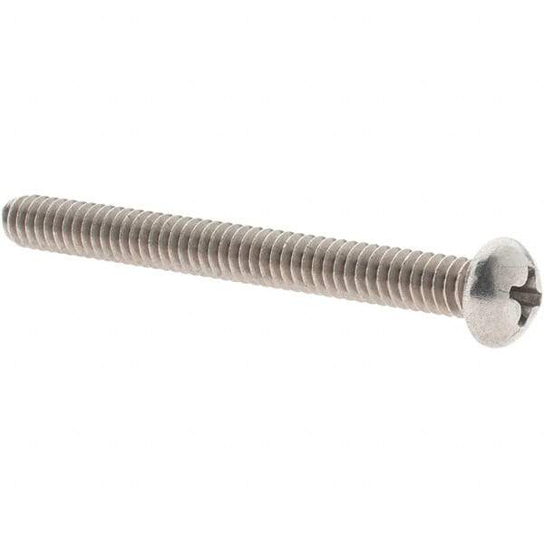 Value Collection - #10-24 UNC, 2" Length Under Head Phillips Drive Machine Screw - Round Head, Grade 18-8 Stainless Steel, Uncoated, Without Washer - Industrial Tool & Supply