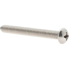 Value Collection - #10-24 UNC, 1-3/4" Length Under Head Phillips Drive Machine Screw - Round Head, Grade 18-8 Stainless Steel, Uncoated, Without Washer - Industrial Tool & Supply