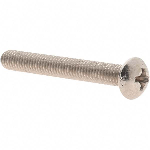Value Collection - #10-32 UNF, 1-1/2" Length Under Head Phillips Drive Machine Screw - Round Head, Grade 18-8 Stainless Steel, Uncoated, Without Washer - Industrial Tool & Supply