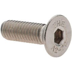 Value Collection - M5x0.80 Metric Coarse Hex Socket Drive, 90° Flat Screw - Grade 18-8 Stainless Steel, Fully Threaded, 16mm OAL - Industrial Tool & Supply