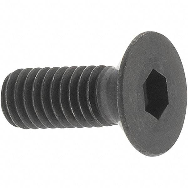 Value Collection - M3x0.50 Metric Coarse Hex Socket Drive, 90° Flat Screw - Grade 12.9 Alloy Steel, Black Oxide Finish, Fully Threaded, 8mm OAL - Industrial Tool & Supply